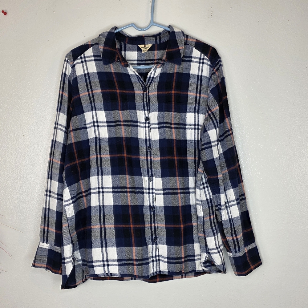 Boneyard Threadz Blue & White Plaid Flannel W/ Metallica Graphic Size XXL - Picture 3 of 7